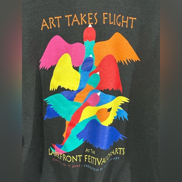 Vintage 2001 Art Takes Flight Sweatshirt – Lakefront Festival of Arts, Size M - Picture 3 of 8
